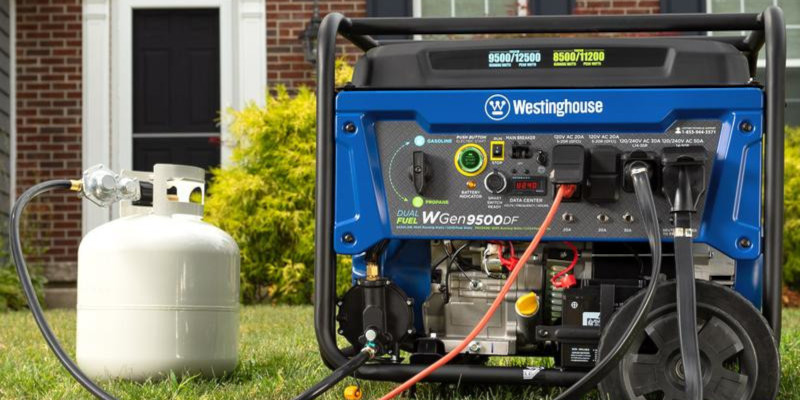 Portable Generator for a House provides power during an outageHome