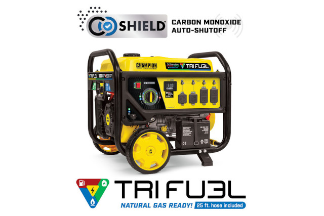 Champion 8000 Watt Tri-Fuel Generator with CO Shield