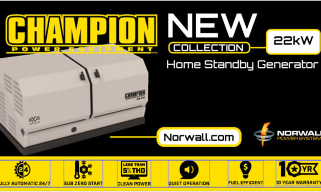 Norwall PowerSystems Adds Champion 22kW to Home Standby Line